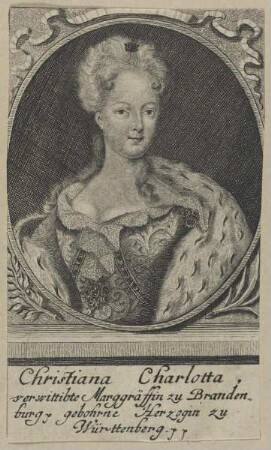 Bildnis der Christiana Charlotta, Markgräfin von Brandenburg-Ansbach