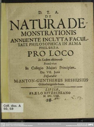 De natura demonstrationis