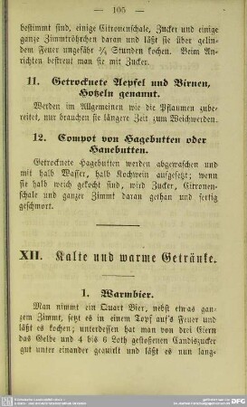 XII. Kalte und warme Getränke