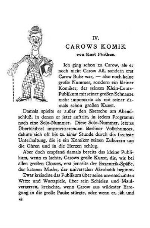 IV. Carows Komik. Von Kurt Pinthus