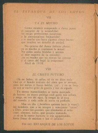 VII - Ya es mucho