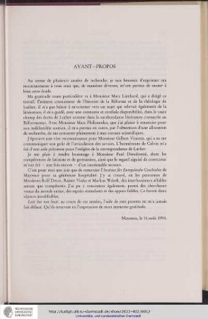 Avant-Propos