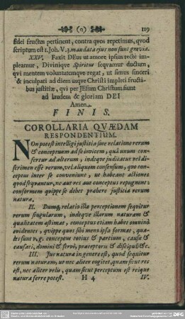Corollaria Quaedam Respondentium