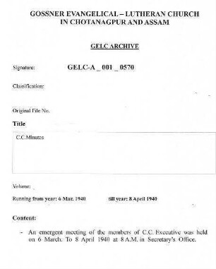 C.C. Minutes
