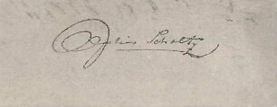 Scholtz, Julius: Autographer Namenszug unter "Frau im Garten". Tinte. Dresden: Kupferstich-Kabinett