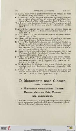 Monumente nach Classen