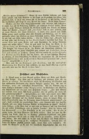 Frisches aus Westfalen