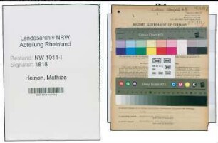 Entnazifizierung Mathias Heinen , geb. 07.01.1902 (Buegler)
