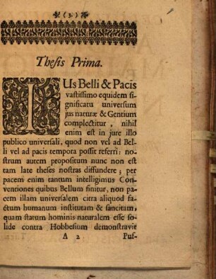 Theses iur. inaug. de iure belli et pacis