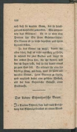 Der biedere Schweitzerische Bauer