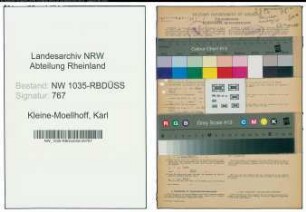Entnazifizierung Karl Kleine-Moellhoff , geb. 04.01.1909 (Kaufmaennischer Angestellter)