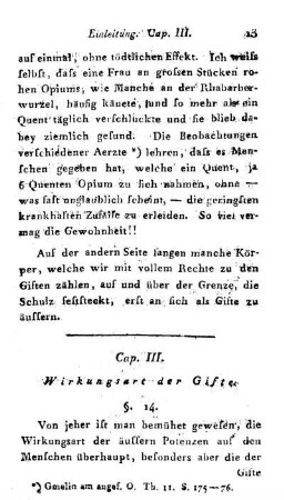 Cap. III. Wirkungsart der Gifte.