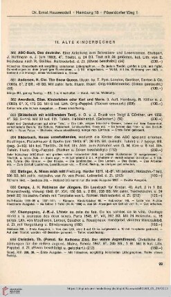 11. Alte Kinderbücher (Nr. 860-895)