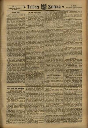 Zweite Ausgabe vom Dienstag, den 28. März 1911.