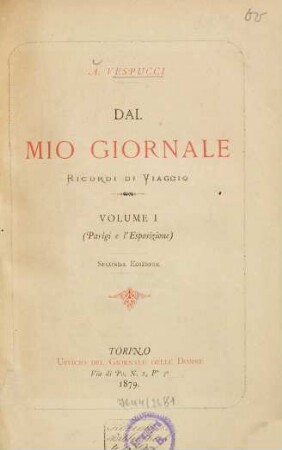 Dal mio giornale : Ricordi di viaggio, 1