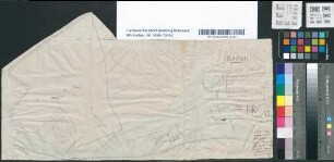 [Plan von Rosau und den umliegenden Ländereien. Mit Liste der Parzellen und ihrer Größe].