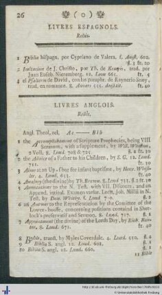 Livres Espagnols.