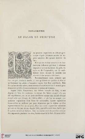 2. Pér. 16.1877: Post-scriptum au Salon de peinture