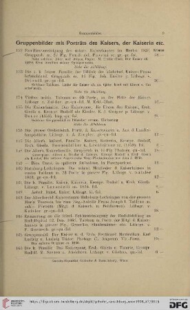 Gruppenbilder mit Porträts des Kaisers, der Kaiserin etc. (Nr. 152 - 170)