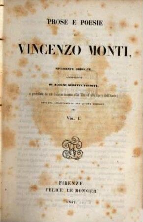 Prose e Poesie, Vol. 1