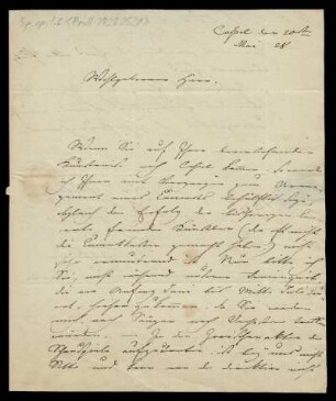 Brief von Louis Spohr an August Christian Prell