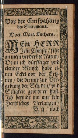 Vor der Emfpahung des Sacraments.