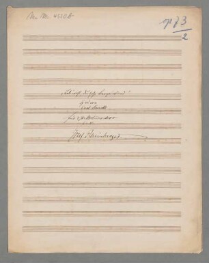 Fünf Gesänge op. 73,2 - BSB Mus.ms. 4550 b : Lebwohl du hohe Bergeswand