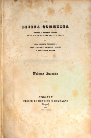 La divina commedia, 2