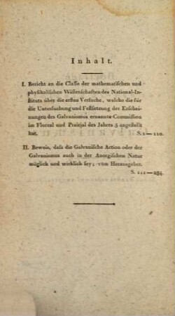 Beyträge zur nähern Kenntniss des Galvanismus und der Resultate seiner Untersuchung, 1,1/2