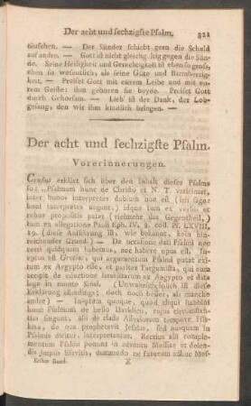 Der acht und sechzigste Psalm