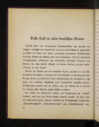Dicke Luft in allen deutschen Gauen