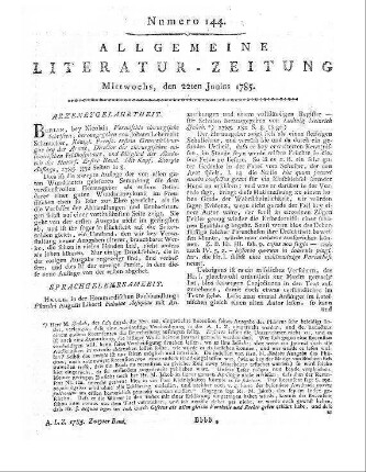 Vermischte Chirurgische Schriften. 2. Aufl. Bd. 1. Hrsg. von J. L. Schmucker. Berlin, Stettin: Nicolai 1785