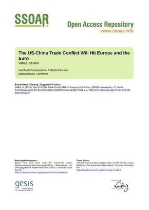 The US-China Trade Conflict Will Hit Europe and the Euro