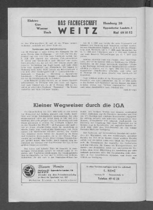 Kleiner Wegweiser durch die IGA