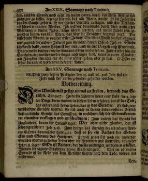 Am XXV. Sonntage nach Trinitatis. - Einweyhungs-Predigt.