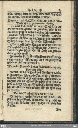 Eine vortreffliche Blutreinigung