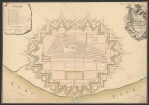 Plan der Chur Festung Wittenberg : wie solche nach neu Invent. Fortification in starcken Defensions Standt zu setzen