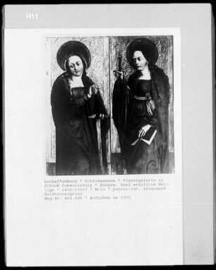 Zwei weibliche Heilige