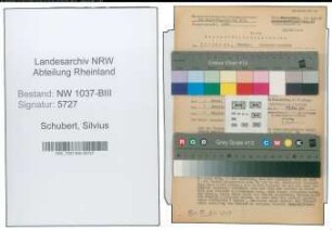 Entnazifizierung Silvius Schubert , geb. 02.06.1898 (Betriebsschreiber)