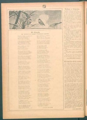 El chingolo : (De "El libro de los paisajes", recientemente aparecido)