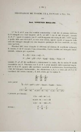 Dimostrazione dei teoremi 1 e 4a pag. 228.