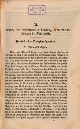 Geschichte der poetischen National-Literatur der Deutschen, 5. Neuere Geschichte der poetischen National-Literatur der Deutschen ; Zweiter Theil, Von Göthe's Jugend bis zur Zeit der Befreiungskriege