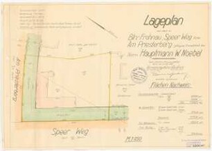 Garten Noebel, Berlin-Frohnau: Lageplan Grundstück Vermessungskarte 1:250