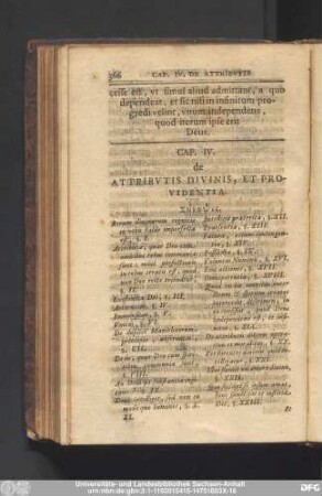 Cap. IV. de Attributis Divinis, Et Providentia.