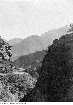Colorado, Manitou, Geomorphologie, Gebirge, Ute Pass am Pike's Peak bei Manitou, gegen Osten, 2 Abzüge
