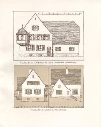Vorschlag für ein Arbeiterhaus mit kleiner Landwirtschaft (Überarbeitung) / Vorschlag für ein Arbeiterhaus (Überarbeitung)