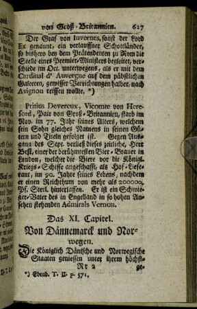 Das XI. Capitel. Von Dännemarck und Norwegen.
