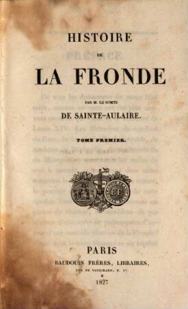 Histoire de la Fronde, 1