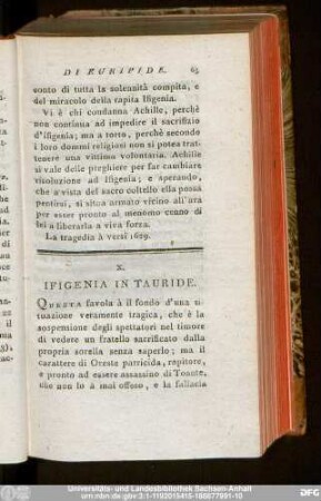 X. Ifigenia In Tauride.