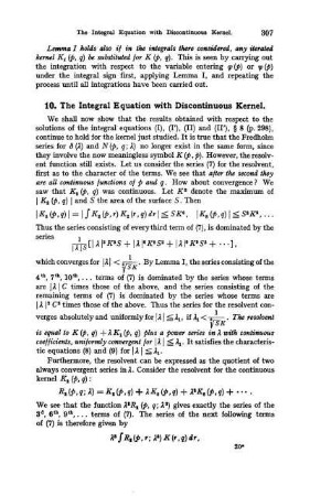 10. The Integral Equation with Discontinuous Kernel.